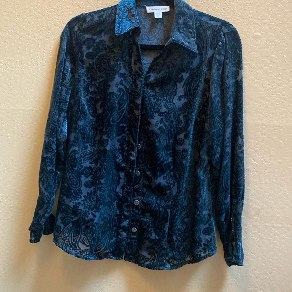 Top, cut velvet